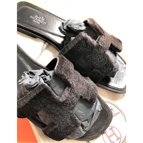 hermes mink oran sandals|More.